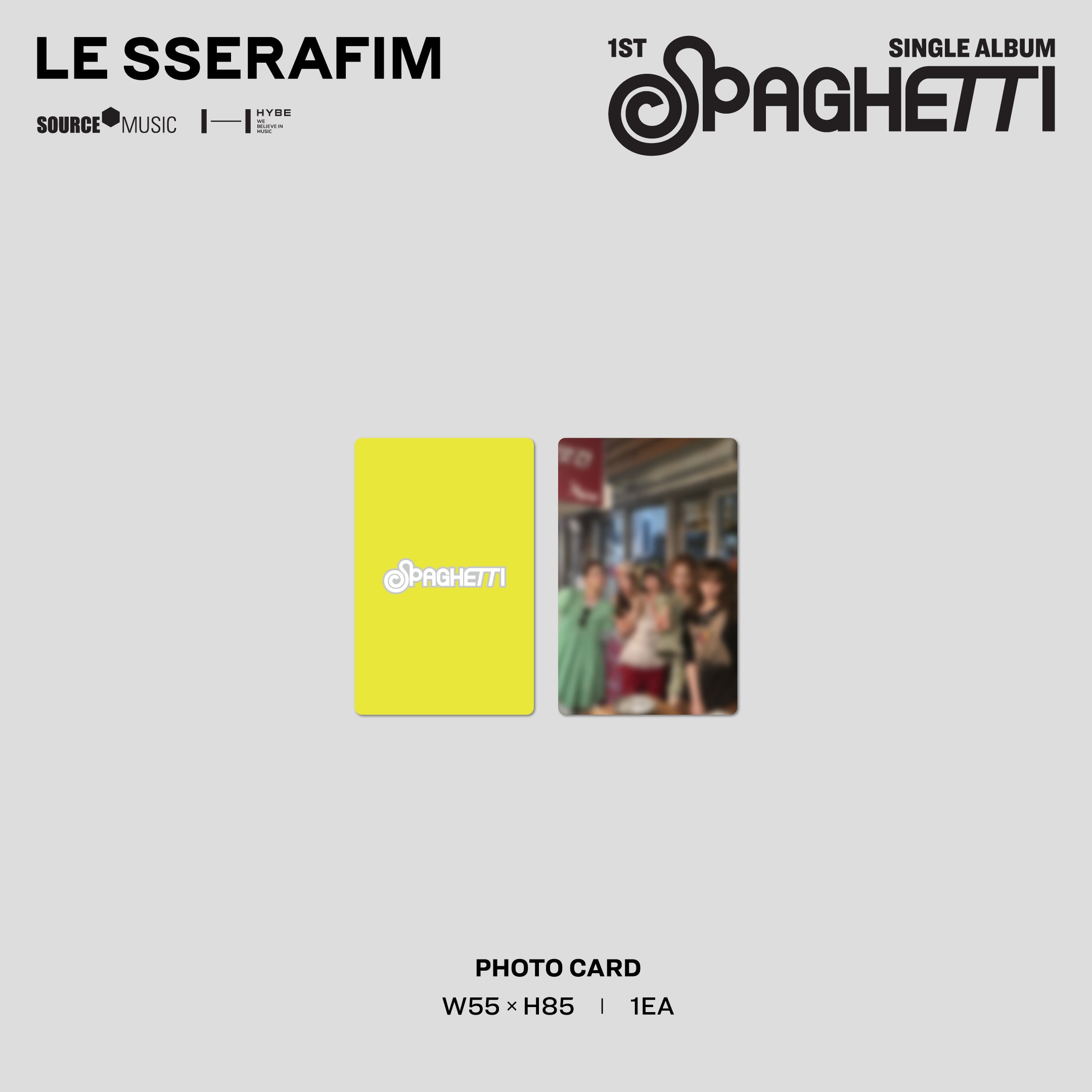 1st Single Album "SPAGHETTI" Vinyl [Neon Yellow] - Image 6