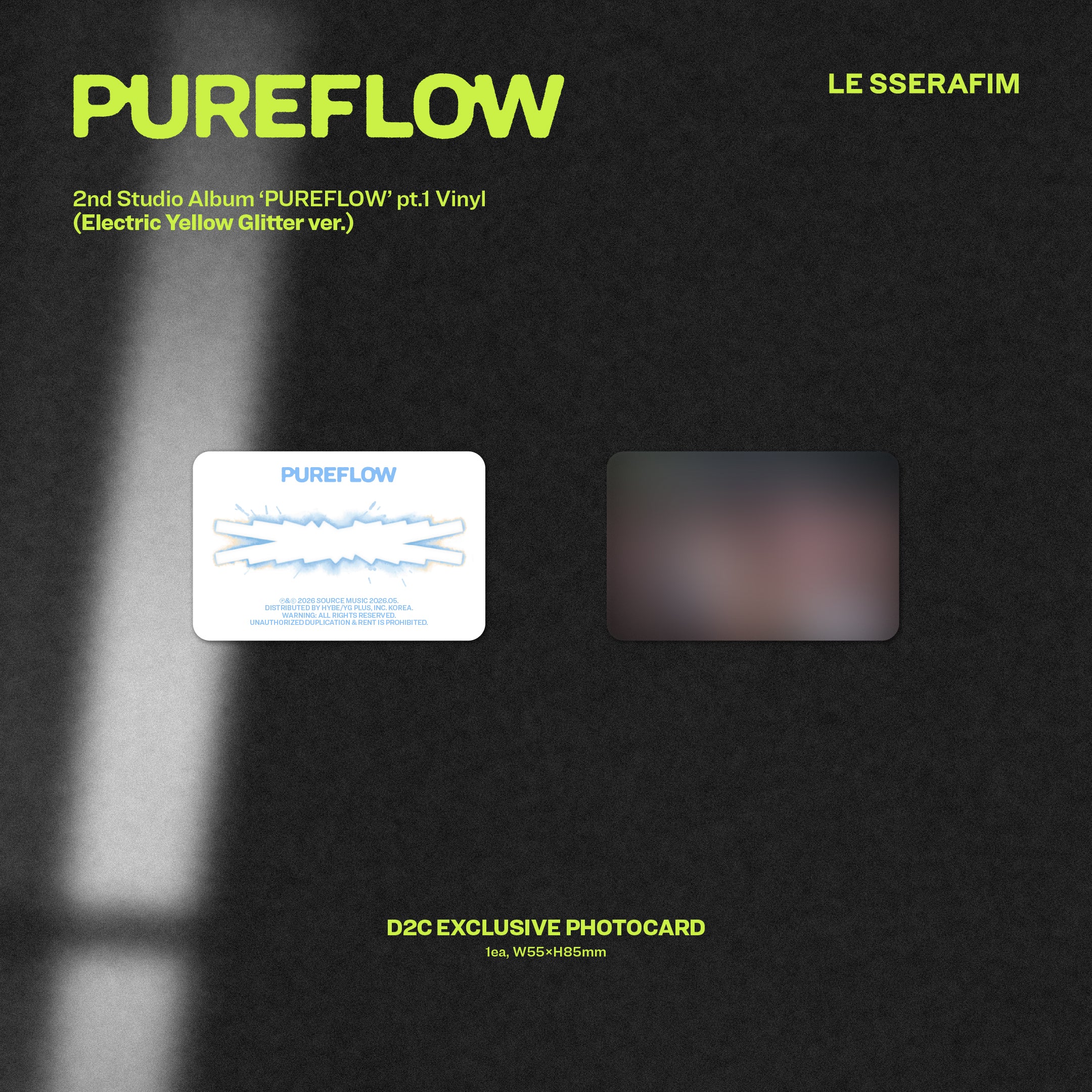 2nd Studio Album ‘PUREFLOW’ pt.1 Vinyl (Electric Yellow Glitter Ver.) (D2C Exclusive) - Image 4