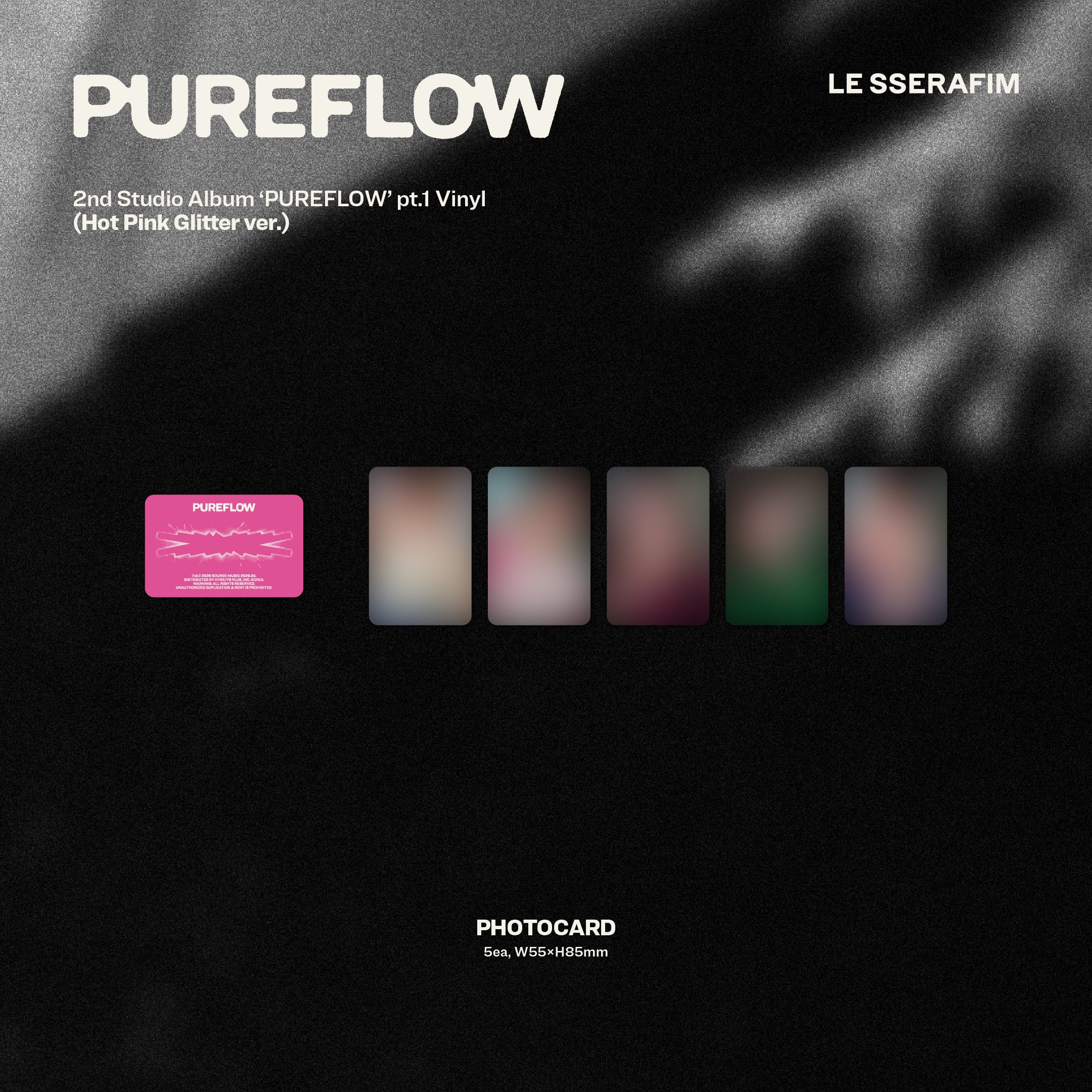 2nd Studio Album ‘PUREFLOW’ pt.1 Vinyl (Hot Pink Glitter Ver.) (D2C Exclusive) - Image 5